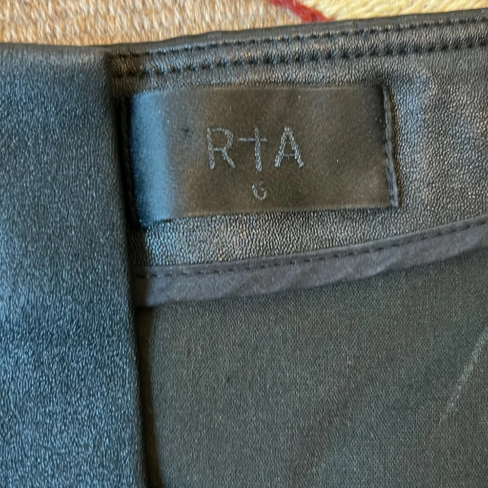 RtA Electra Off-the-Shoulder Stretch-Leather Mini Dress
(6) - Picture 4 of 8
